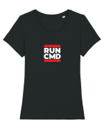 RUN CMD Tricou mânecă scurtă guler larg fitted Damă Expresser