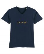 1+1=10 (in binary) Tricou mânecă scurtă guler V Bărbat Presenter