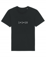 1+1=10 (in binary) Tricou mânecă scurtă Unisex Rocker