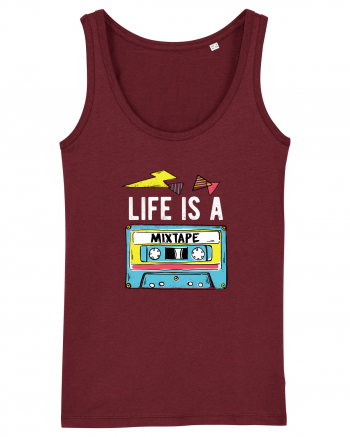 Life is a Mixtape - Casetă Retro Burgundy