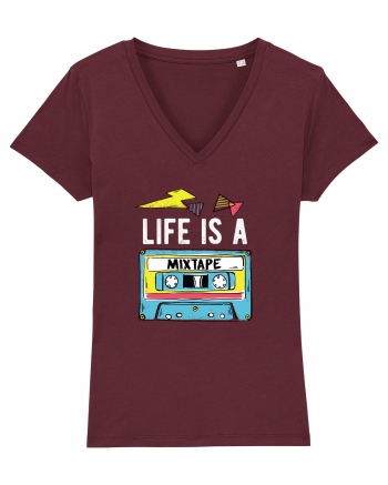 Life is a Mixtape - Casetă Retro Burgundy