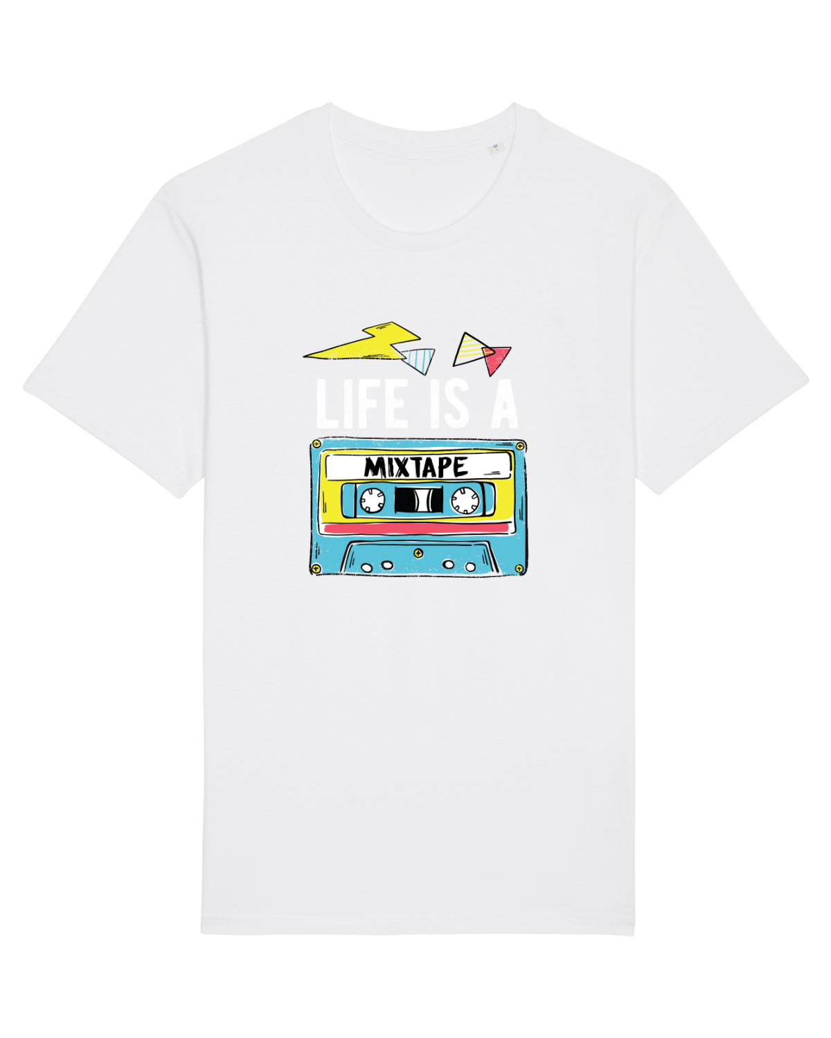Tricou mânecă scurtă Unisex Rocker White