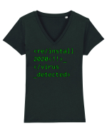Reinstall 2020 virus detected Tricou mânecă scurtă guler V Damă Evoker