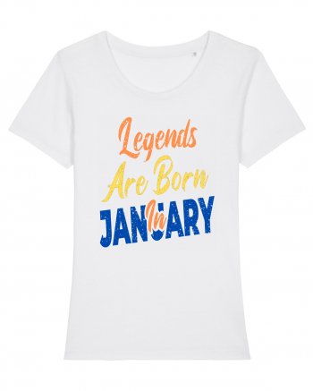 Legends Are Born In January White