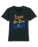 Legends Are Born In January Tricou mânecă scurtă guler V Bărbat Presenter
