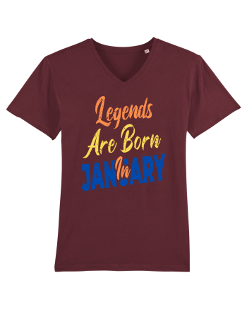 Legends Are Born In January Burgundy