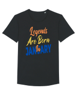 Legends Are Born In January Tricou mânecă scurtă guler larg Bărbat Skater