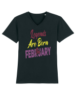 Legends Are Born In February Tricou mânecă scurtă guler V Bărbat Presenter