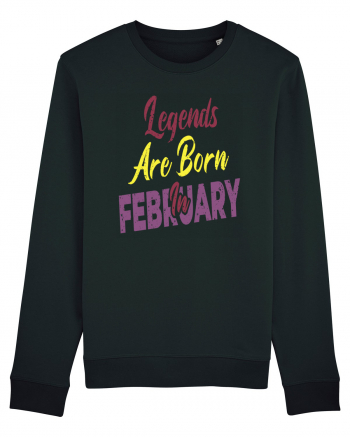 Legends Are Born In February Black