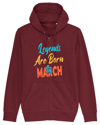 Legends Are Born In March Burgundy