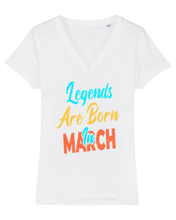 Legends Are Born In March White