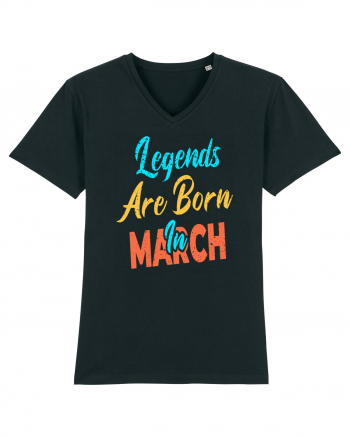Legends Are Born In March Black
