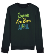 Legends Are Born In April Bluză mânecă lungă Unisex Rise