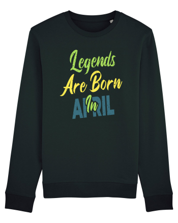 Legends Are Born In April Black