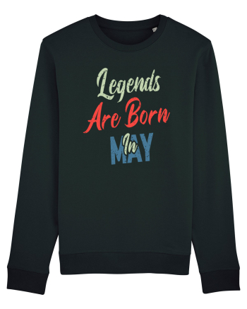 Legends Are Born In May Black