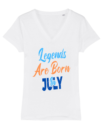 Legends Are Born In July White