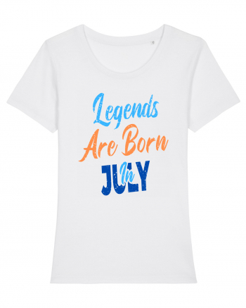 Legends Are Born In July White
