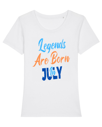Legends Are Born In July White
