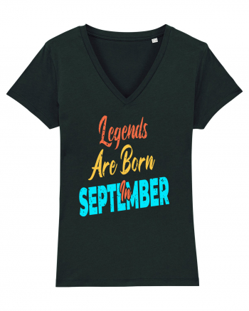 Legends Are Born In September Black
