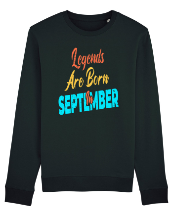Legends Are Born In September Black