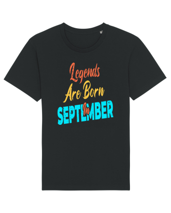 Legends Are Born In September Black