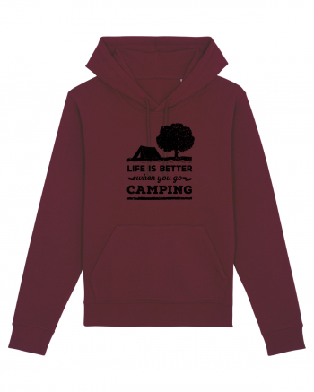 Life is Better When You Go Camping Burgundy