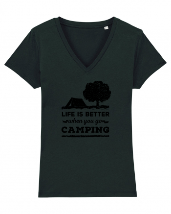 Life is Better When You Go Camping Black