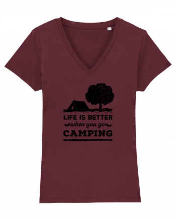 Life is Better When You Go Camping Burgundy