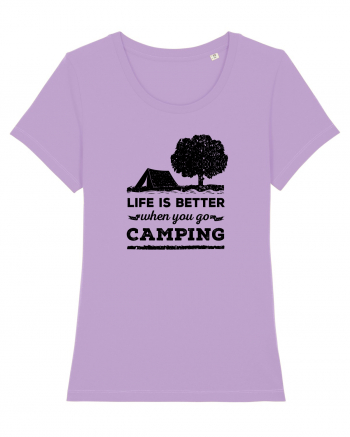 Life is Better When You Go Camping Lavender Dawn