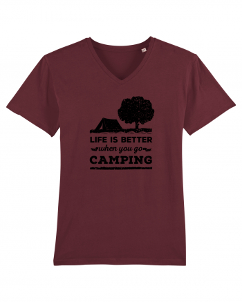 Life is Better When You Go Camping Burgundy