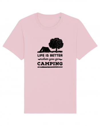 Life is Better When You Go Camping Cotton Pink