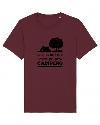 Life is Better When You Go Camping Burgundy