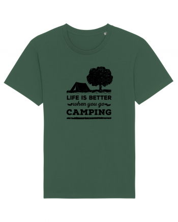 Life is Better When You Go Camping Bottle Green