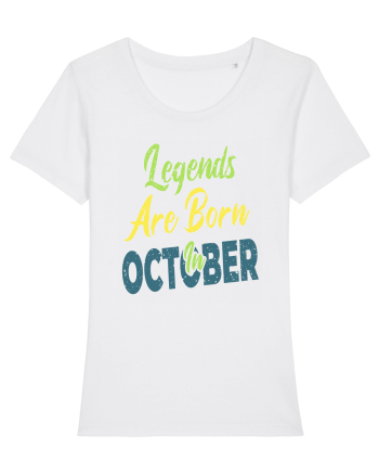 Legends Are Born In October White