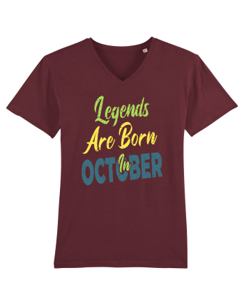 Legends Are Born In October Burgundy