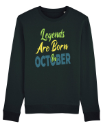 Legends Are Born In October Bluză mânecă lungă Unisex Rise