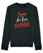 Legends Are Born In November Bluză mânecă lungă Unisex Rise