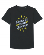 Legends Are Born In January Tricou mânecă scurtă guler larg Bărbat Skater