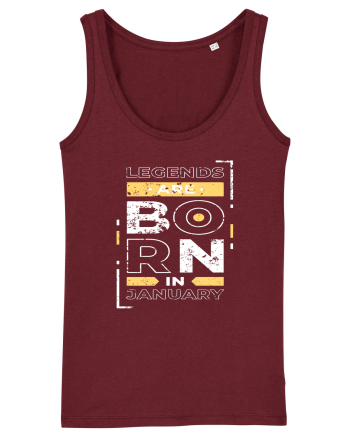Legends Are Born In January Burgundy