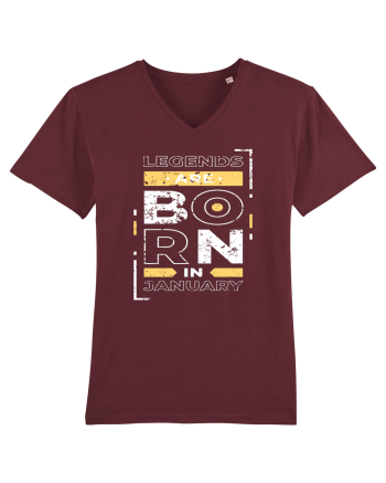 Legends Are Born In January Burgundy
