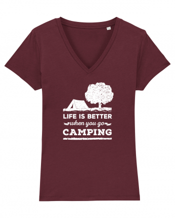 Life is Better When You Go Camping Burgundy