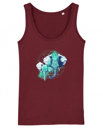 Magical Elephants Burgundy