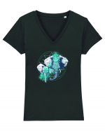 Magical Elephants Tricou mânecă scurtă guler V Damă Evoker