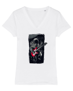 Guitar Astronaut Tricou mânecă scurtă guler V Damă Evoker