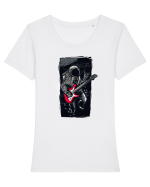 Guitar Astronaut Tricou mânecă scurtă guler larg fitted Damă Expresser