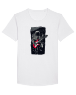 Guitar Astronaut Tricou mânecă scurtă guler larg Bărbat Skater