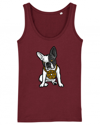 Golden Boston Terrier Burgundy