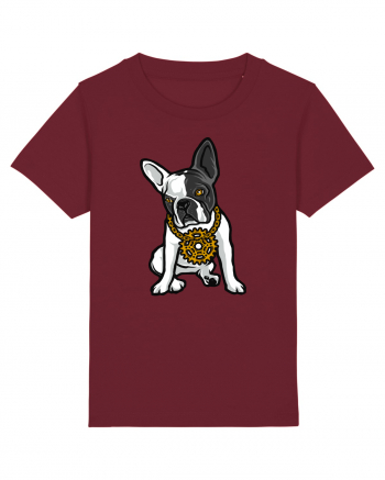 Golden Boston Terrier Burgundy