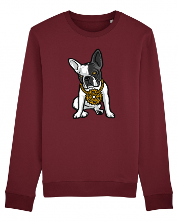 Golden Boston Terrier Burgundy