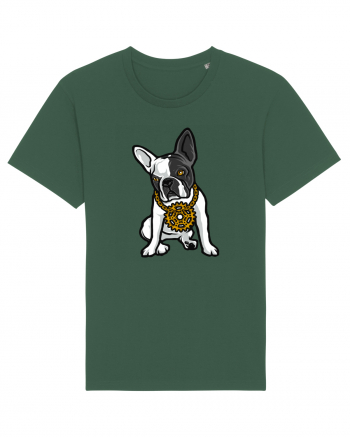 Golden Boston Terrier Bottle Green